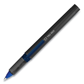 TRU RED™ Roller Ball Pen, Stick, Fine 0.5 Mm, Blue Ink, Black Barrel, Dozen freeshipping - TVN Wholesale
